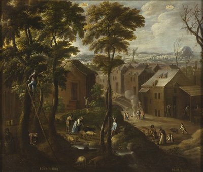 November and December from The Twelve Months of the Year, 1650-1699 by Antonio de Espinosa